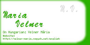 maria velner business card
